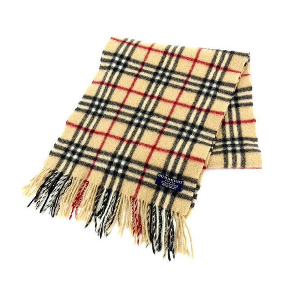 Burberry Scarf Beige Woman Authentic Used - Picture 1 of 6